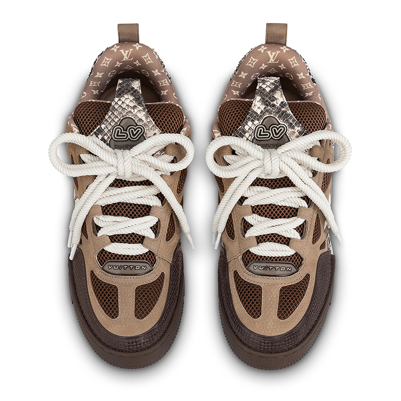 Louis Vuitton Skate Sneaker Brown Snakeskin