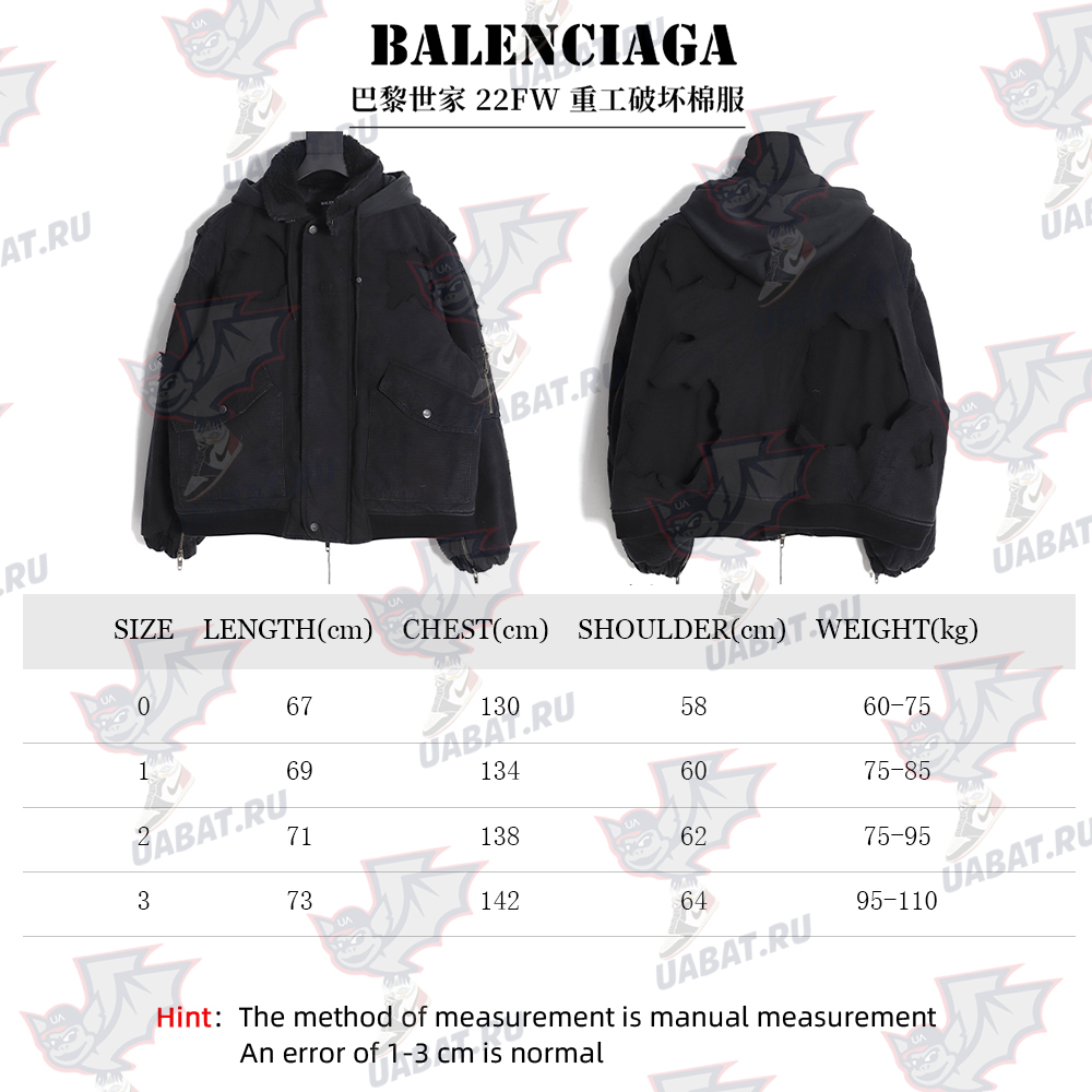 Balenciaga 22FW Paris Heavy Industry destroys cotton clothes