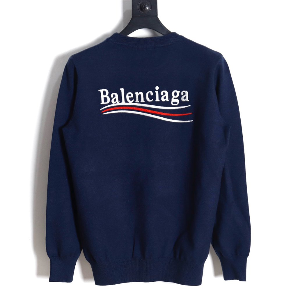 Balenciaga 23Fw embroidered cola knit sweater