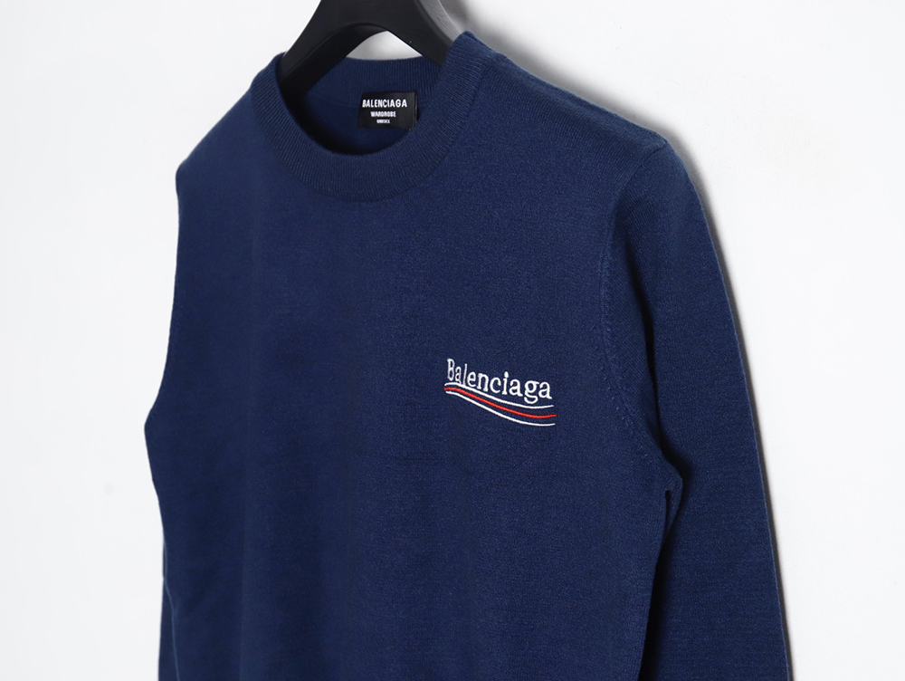 Balenciaga 23Fw embroidered cola knit sweater