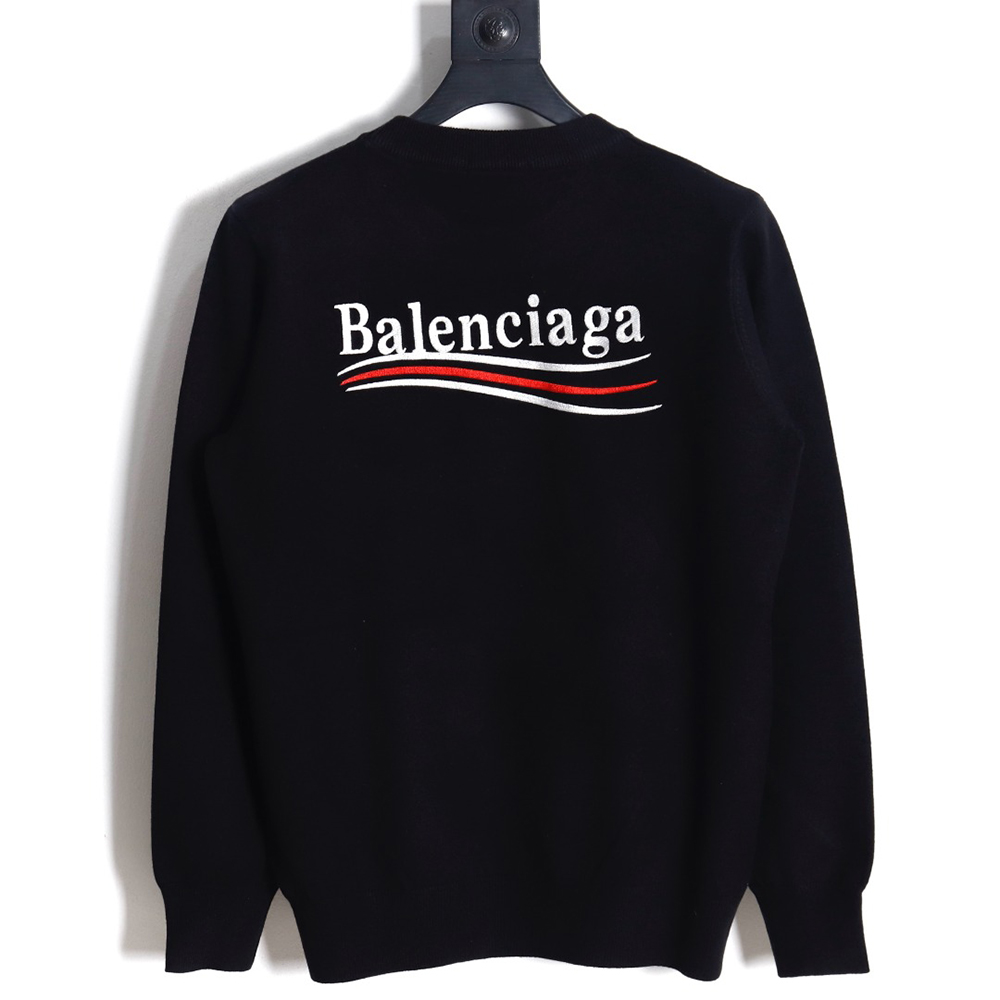 Balenciaga 23Fw embroidered cola knit sweater