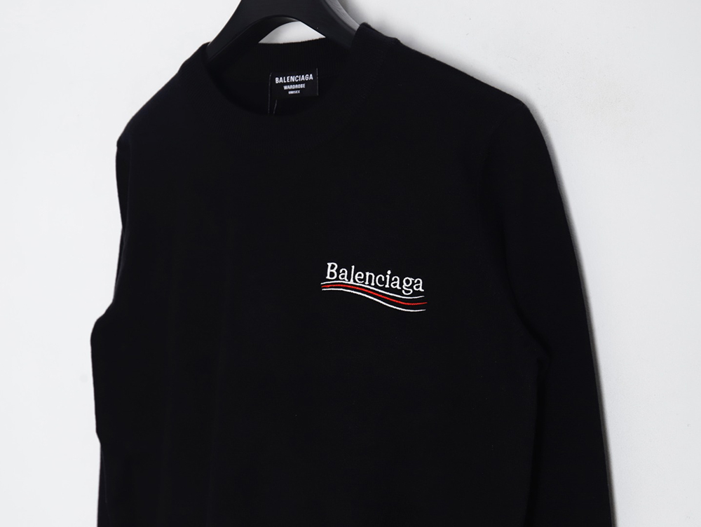 Balenciaga 23Fw embroidered cola knit sweater