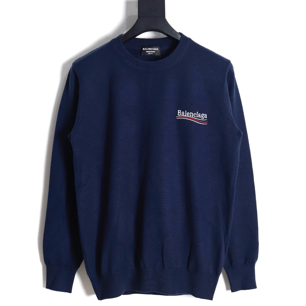 Balenciaga 23Fw embroidered cola knit sweater