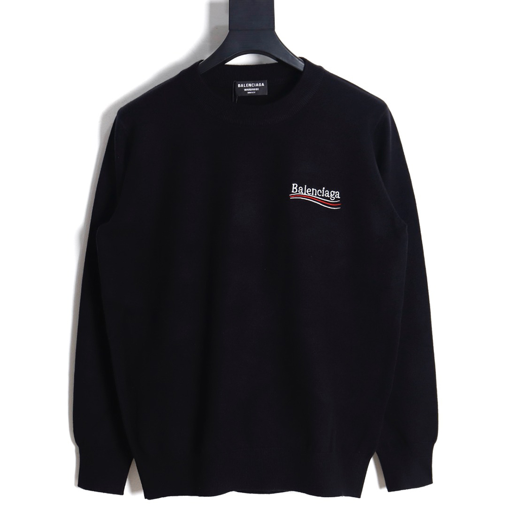 Balenciaga 23Fw embroidered cola knit sweater