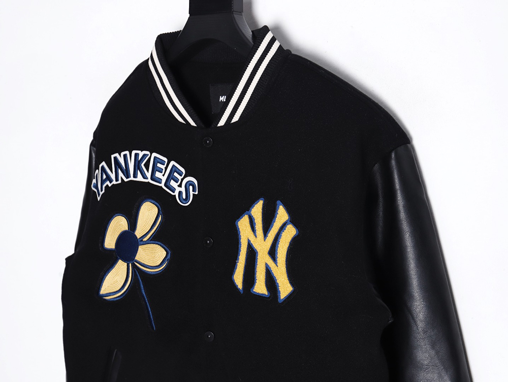 MLB logo embroidered vintage baseball jacket