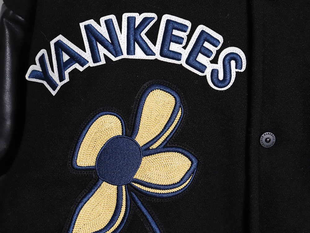 MLB logo embroidered vintage baseball jacket