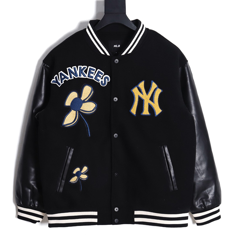 MLB logo embroidered vintage baseball jacket