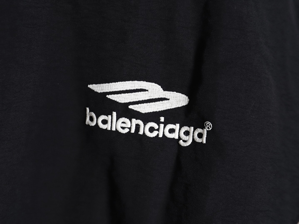 Balenciaga 23FW double-layer stitching embroidered letter jacket