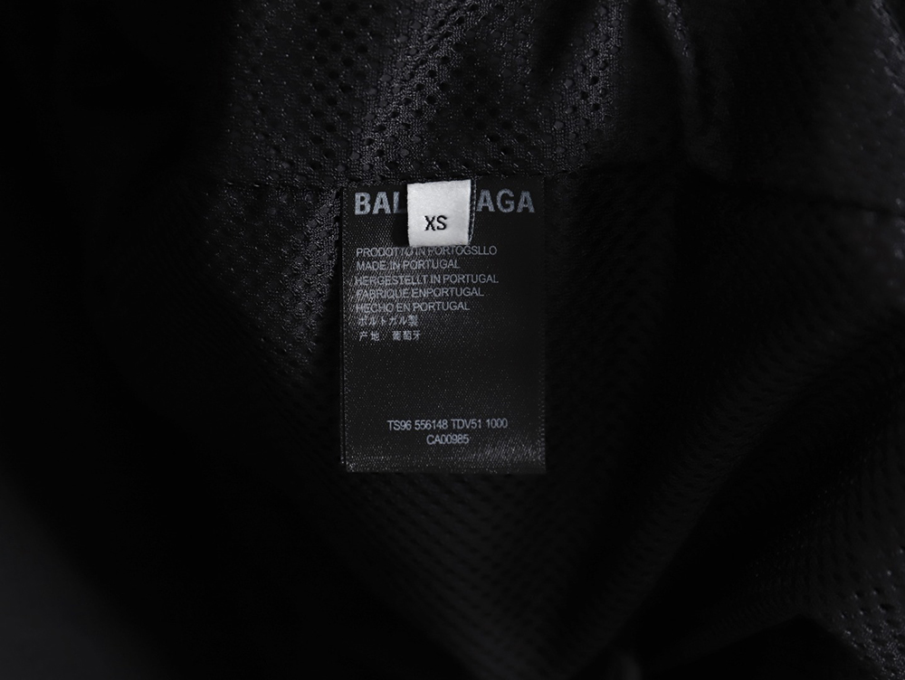 Balenciaga 23FW double-layer stitching embroidered letter jacket