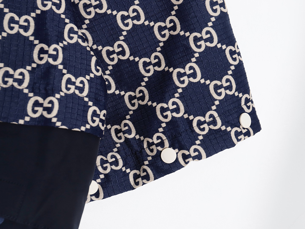Gucci new color block sleeve detachable hooded jacket