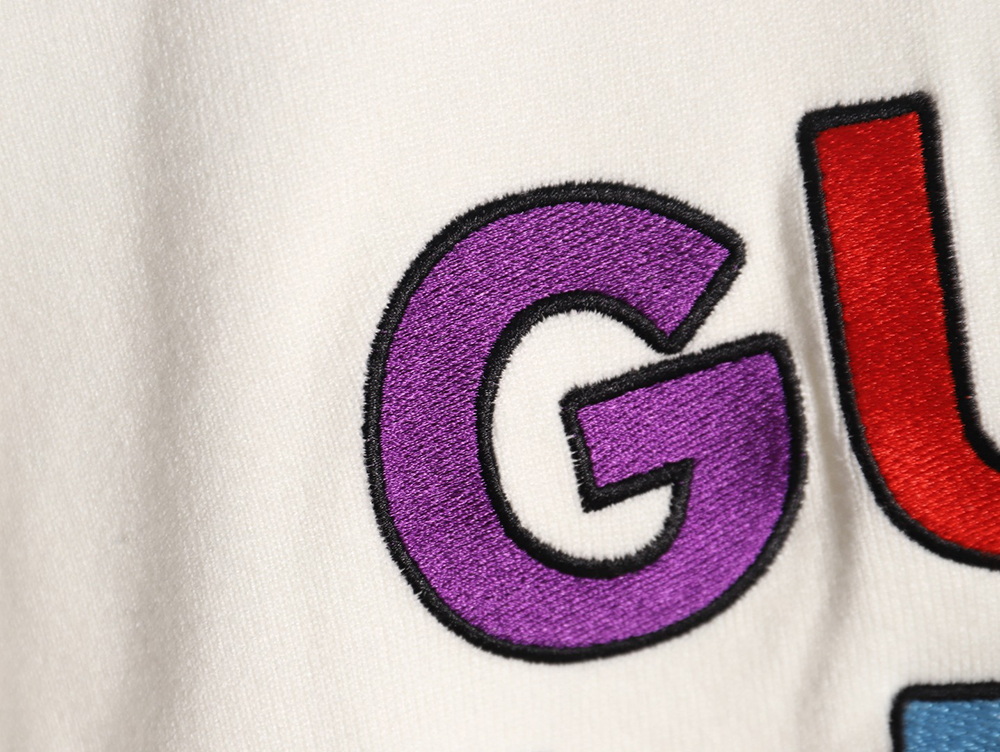 Gucci 23Fw Valentine's Day colorful letter embroidered knitted sweater