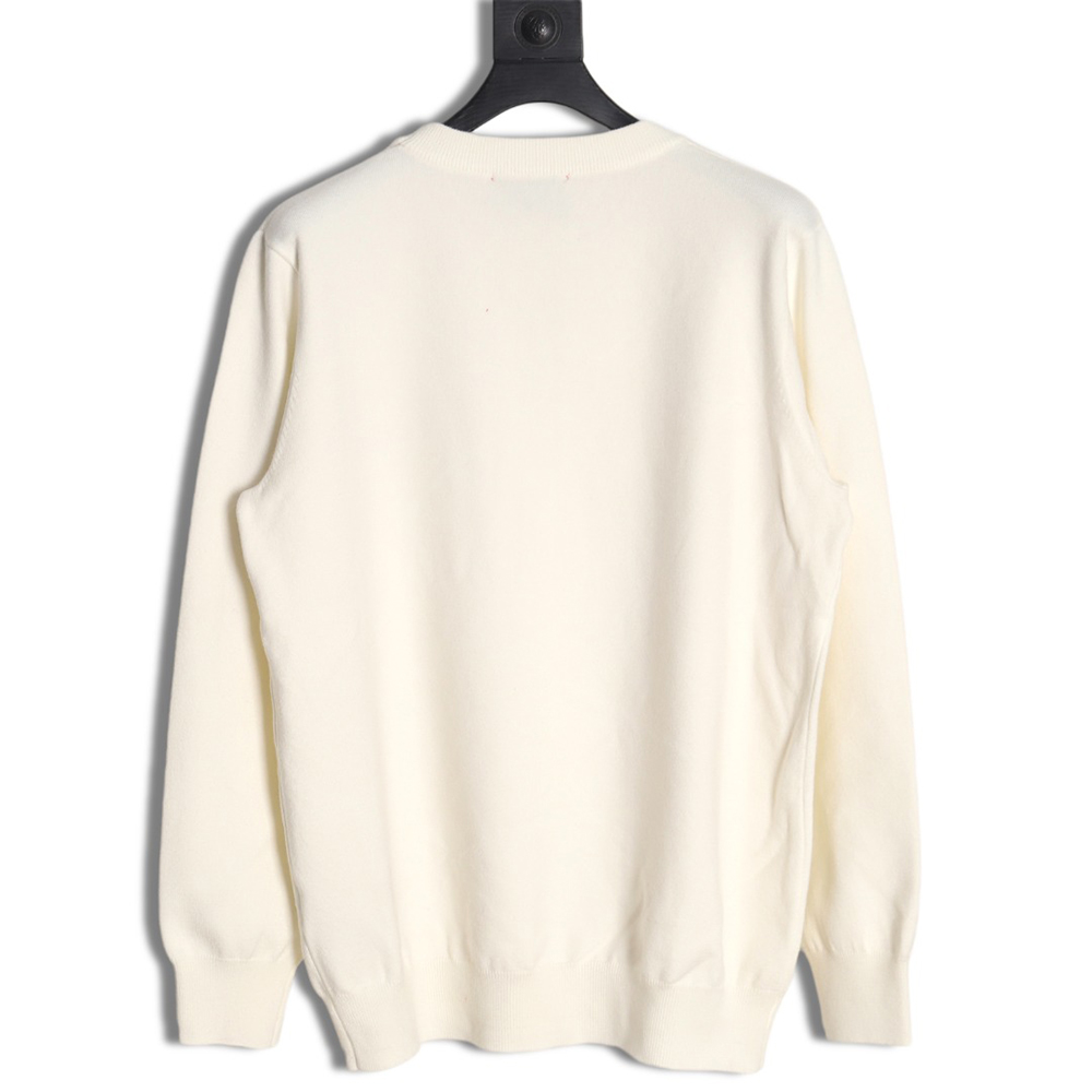 Gucci 23Fw Double G embroidered small logo knitted sweater