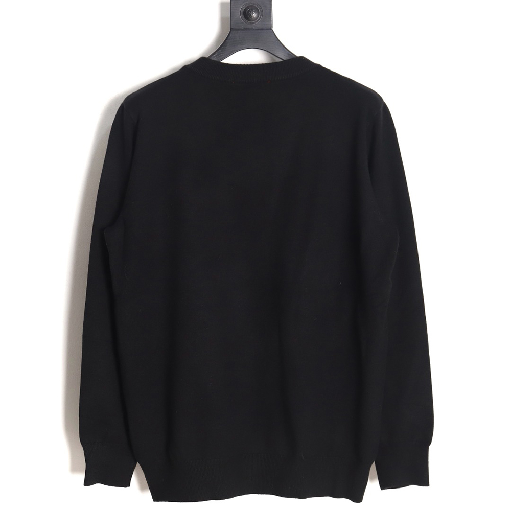 Gucci 23Fw Double G embroidered small logo knitted sweater