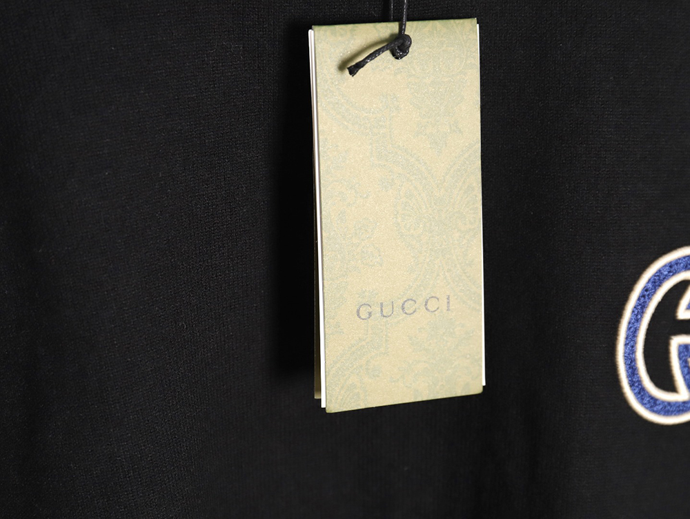 Gucci 23Fw Double G embroidered small logo knitted sweater