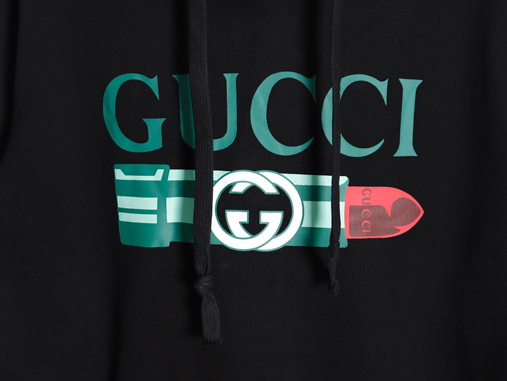 GUCCI lipstick print detachable hooded sweatshirt