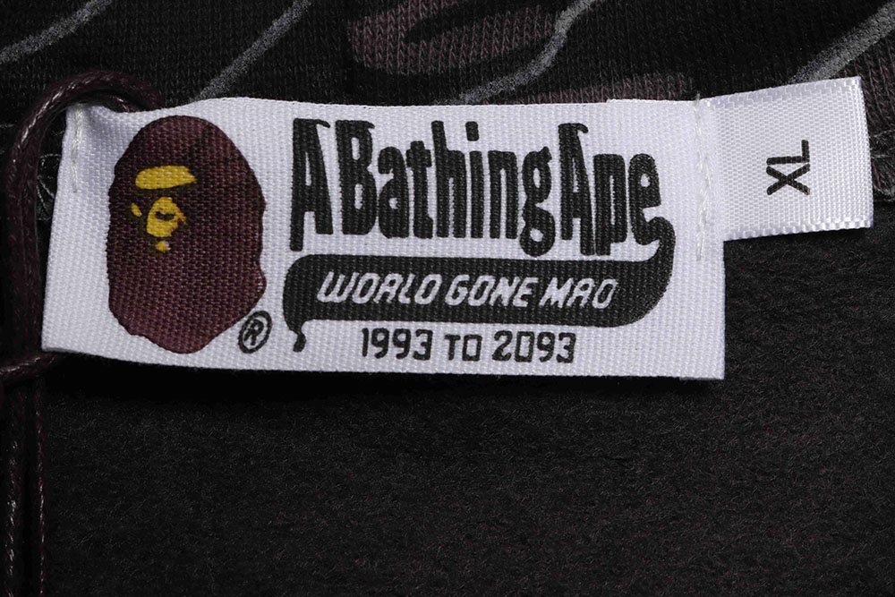 Bape laminated camo shark zipper hoodie