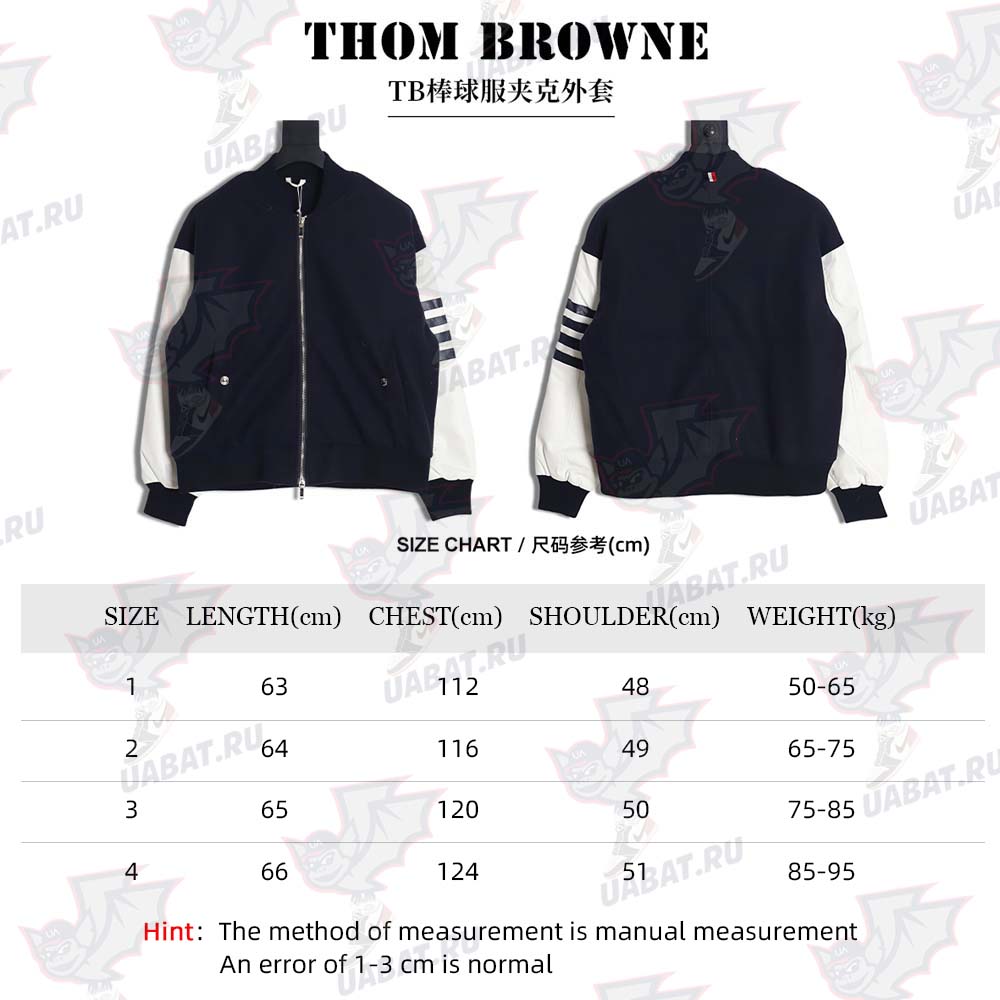 TB THOM BROWNE\THOM BROWNE TB Tom Brown baseball uniform jacket_CM_1