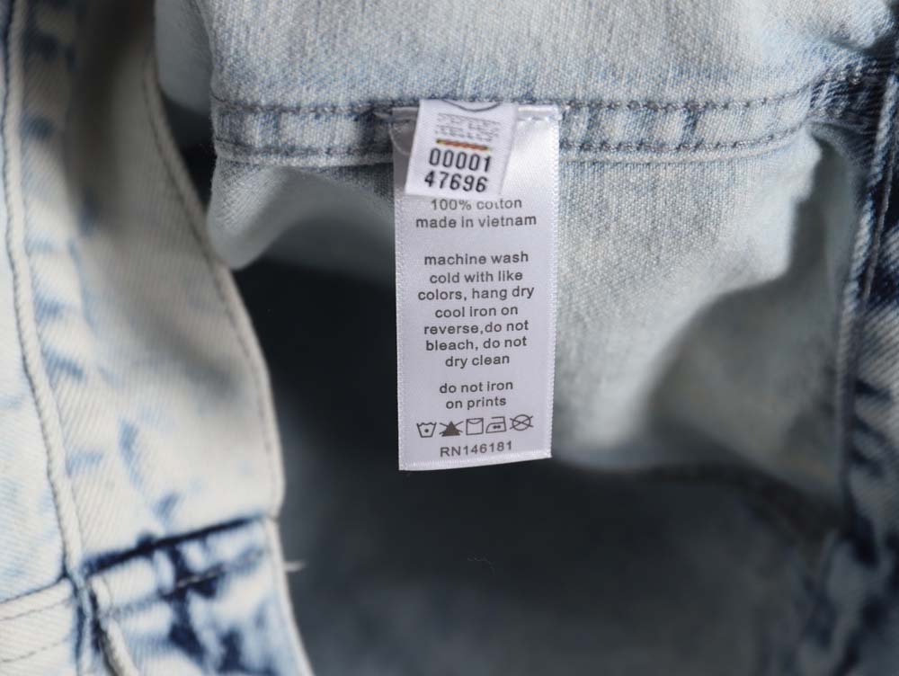DREW House Mascot\Drew House 23Fw three-dimensional embossed smiley washed denim jacket