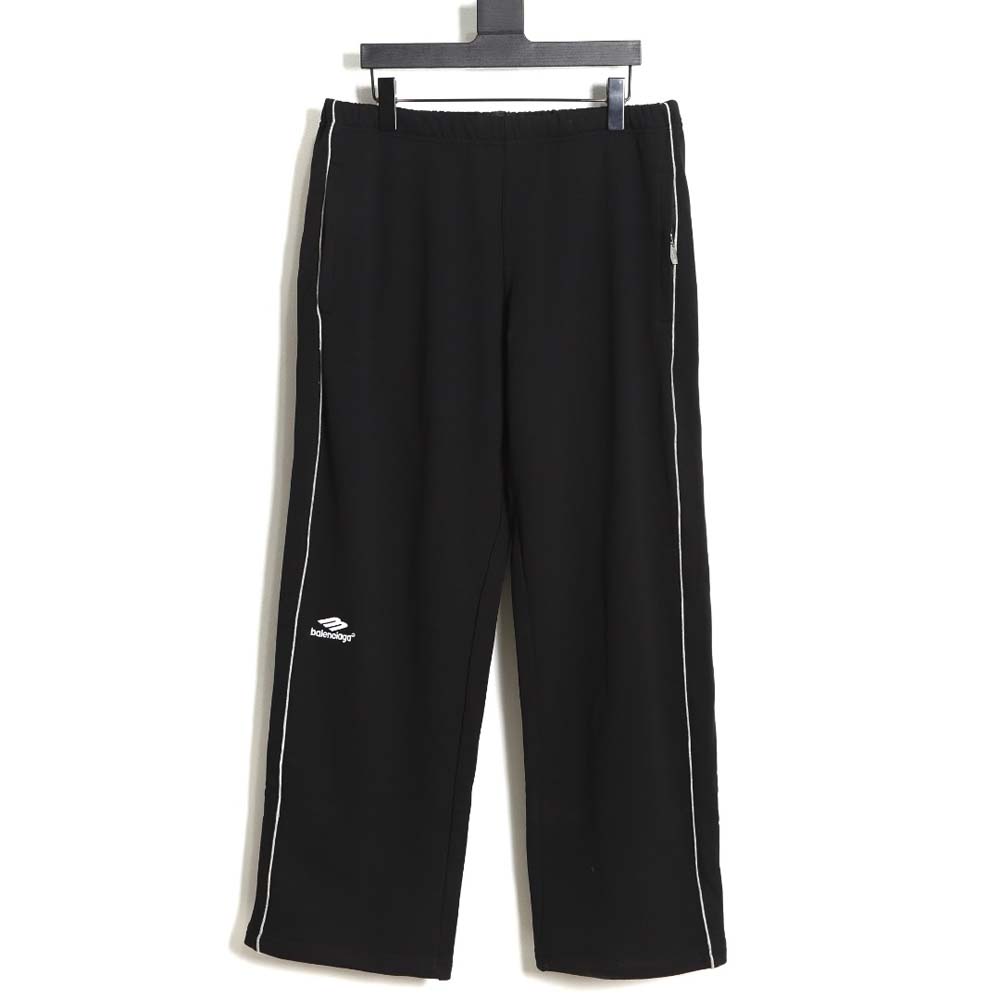 BALENCIAGA Balenciaga\Balenciaga 22FW Sport B basic letter line embroidered trousers
