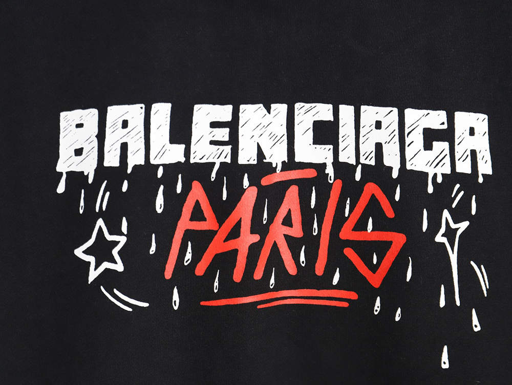 Balenciaga 23Fw graffiti lettering print crew neck sweatshirt
