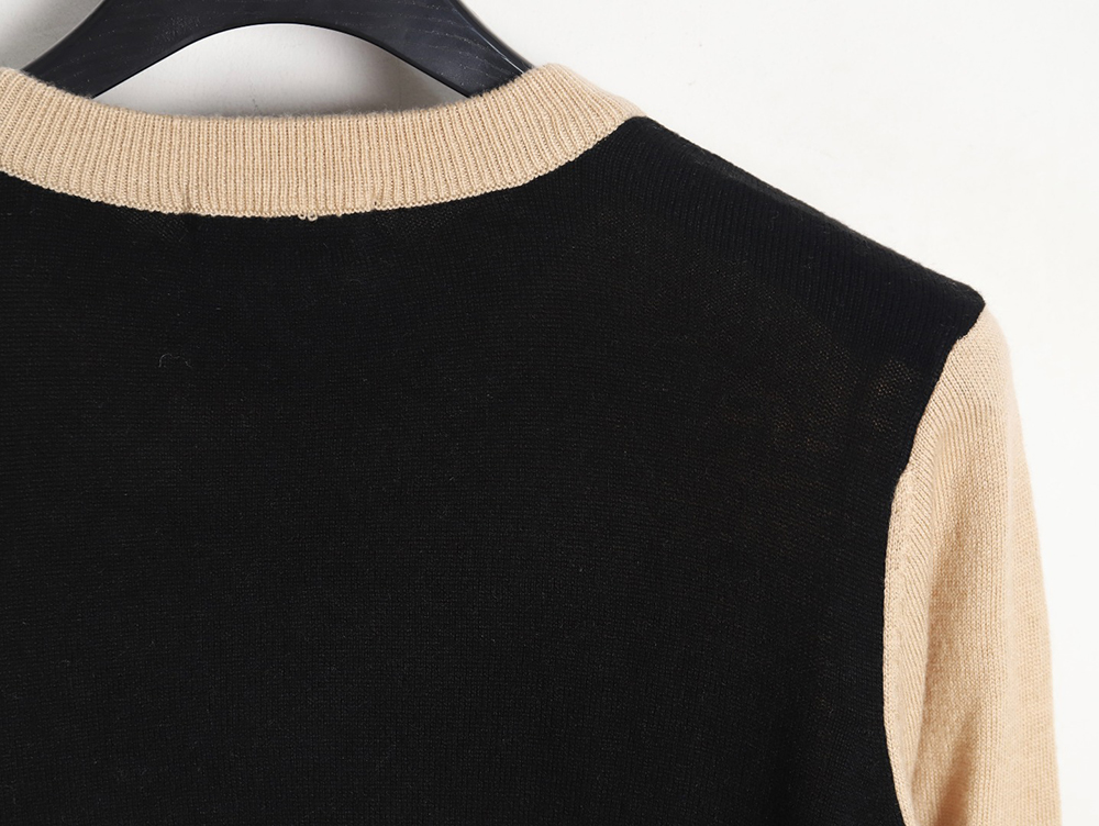 Hermes contrast patchwork cashmere sweater
