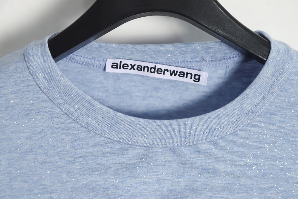 Alexander Wang 23FW glitter long-sleeved T-shirt