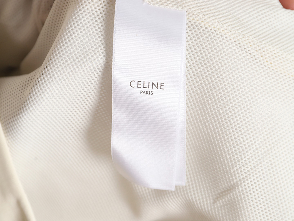 Celine embroidered slogan retro zipper windbreaker jacket