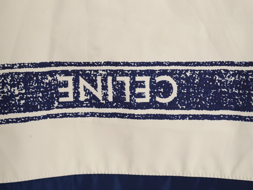 Celine embroidered slogan retro zipper windbreaker jacket