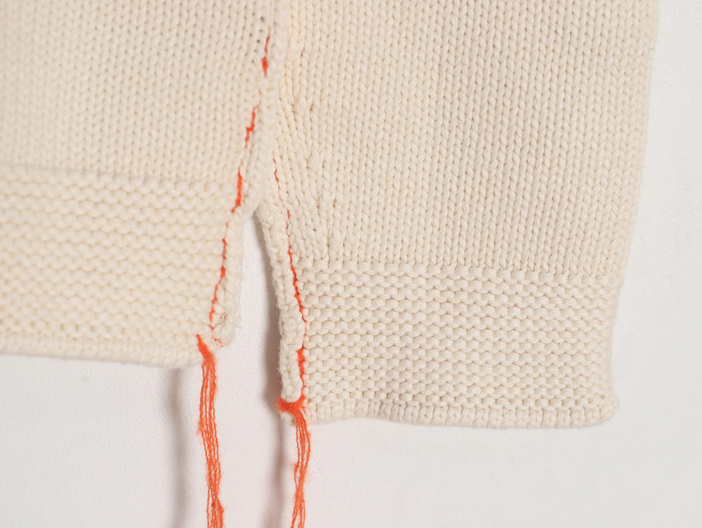 Dior 23Fw orange space element jacquard embroidered crew neck sweater
