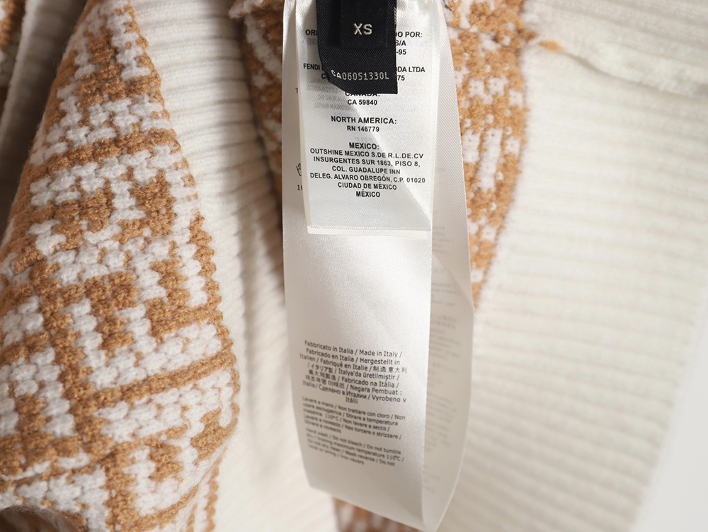 Fendi 22Fw Double F jacquard cardigan sweater