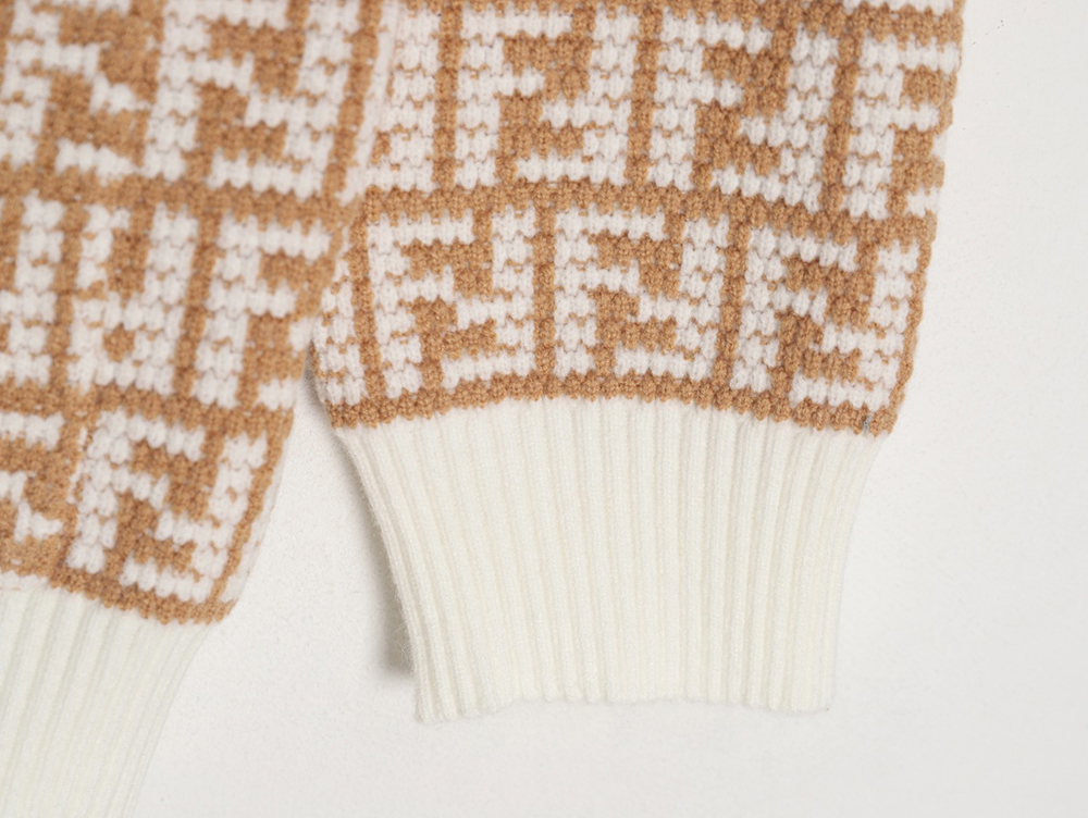 Fendi 22Fw Double F jacquard cardigan sweater