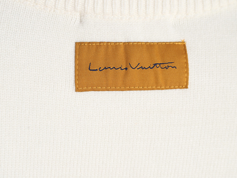 LouisVuitton love jacquard knitted crew neck sweater