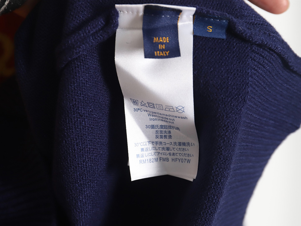LouisVuitton love jacquard knitted crew neck sweater
