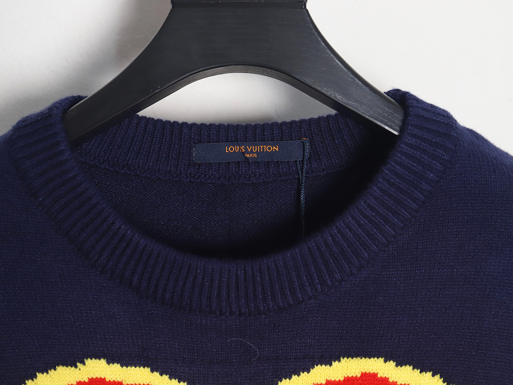 LouisVuitton love jacquard knitted crew neck sweater