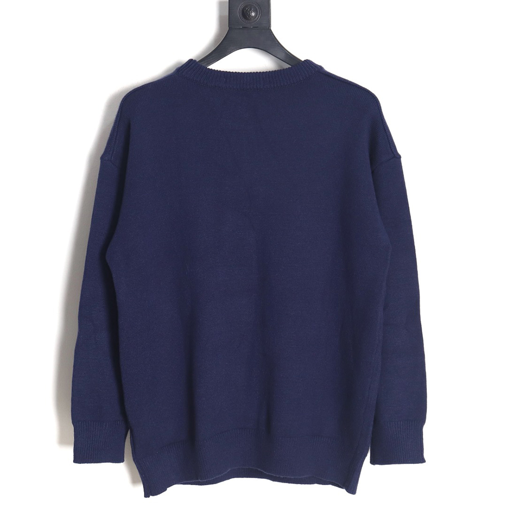 LouisVuitton love jacquard knitted crew neck sweater