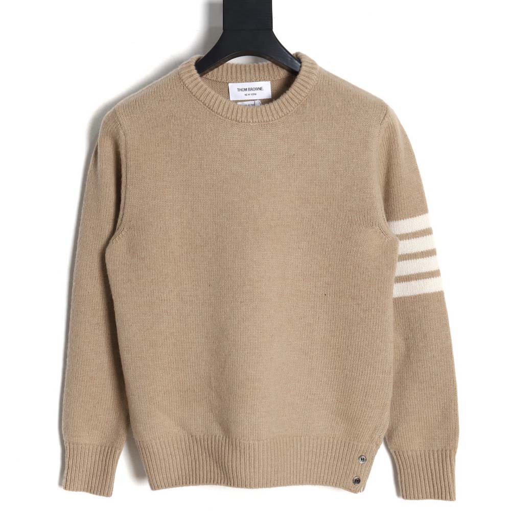 THOM BROWNE TB 23FW thickened wool crew neck sweater