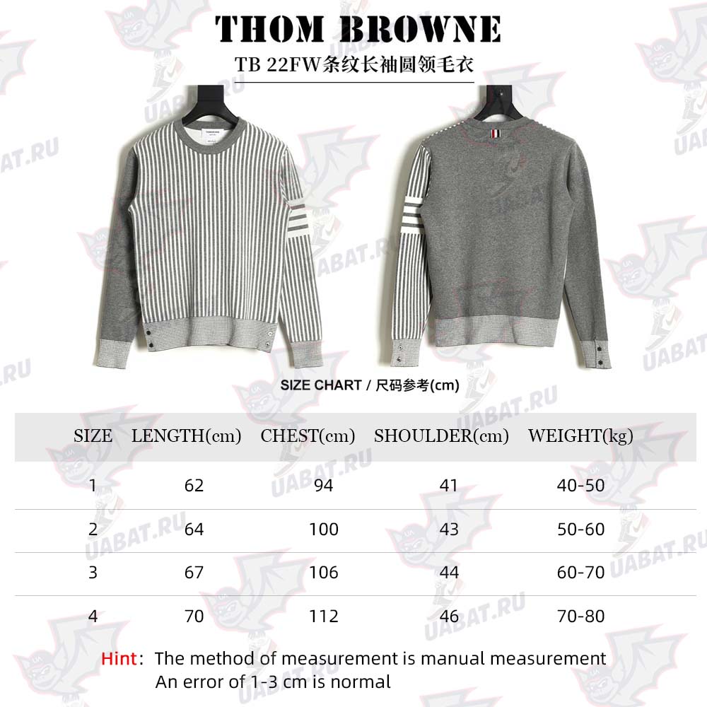 Thom Browne TB 22FW striped long-sleeved crew neck sweater_CM_1