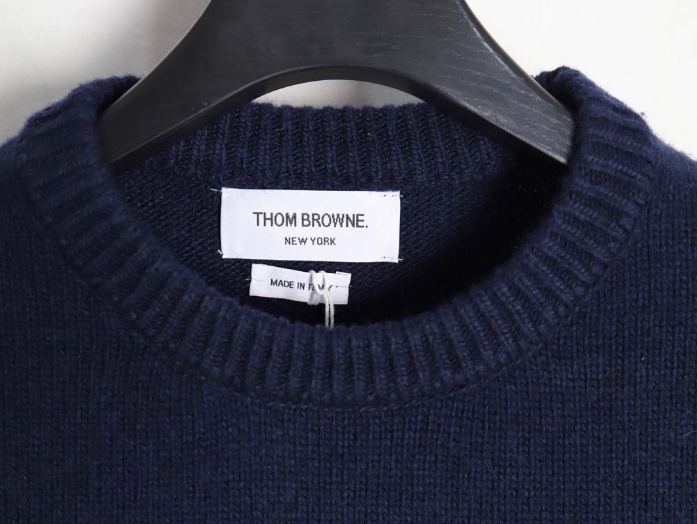 THOM BROWNE TB 23FW thickened wool crew neck sweater_CM_2