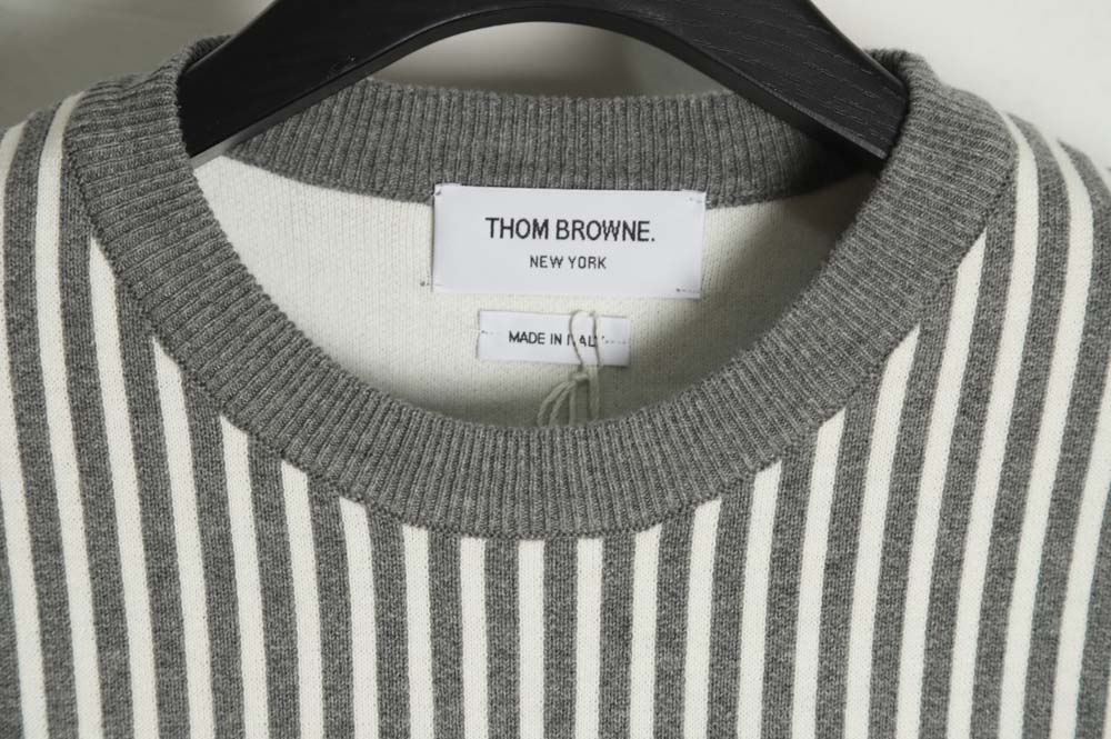 Thom Browne TB 22FW striped long-sleeved crew neck sweater_CM_1