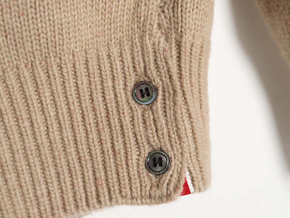 THOM BROWNE TB 23FW thickened wool crew neck sweater