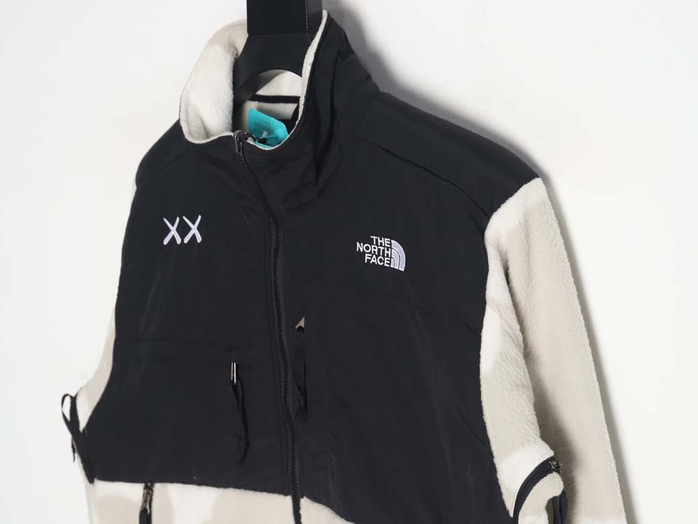 The North Face x KAWS North Face joint model FW23 1995 Denali Logo printed color block zipper fleece long-sleeved jacket
