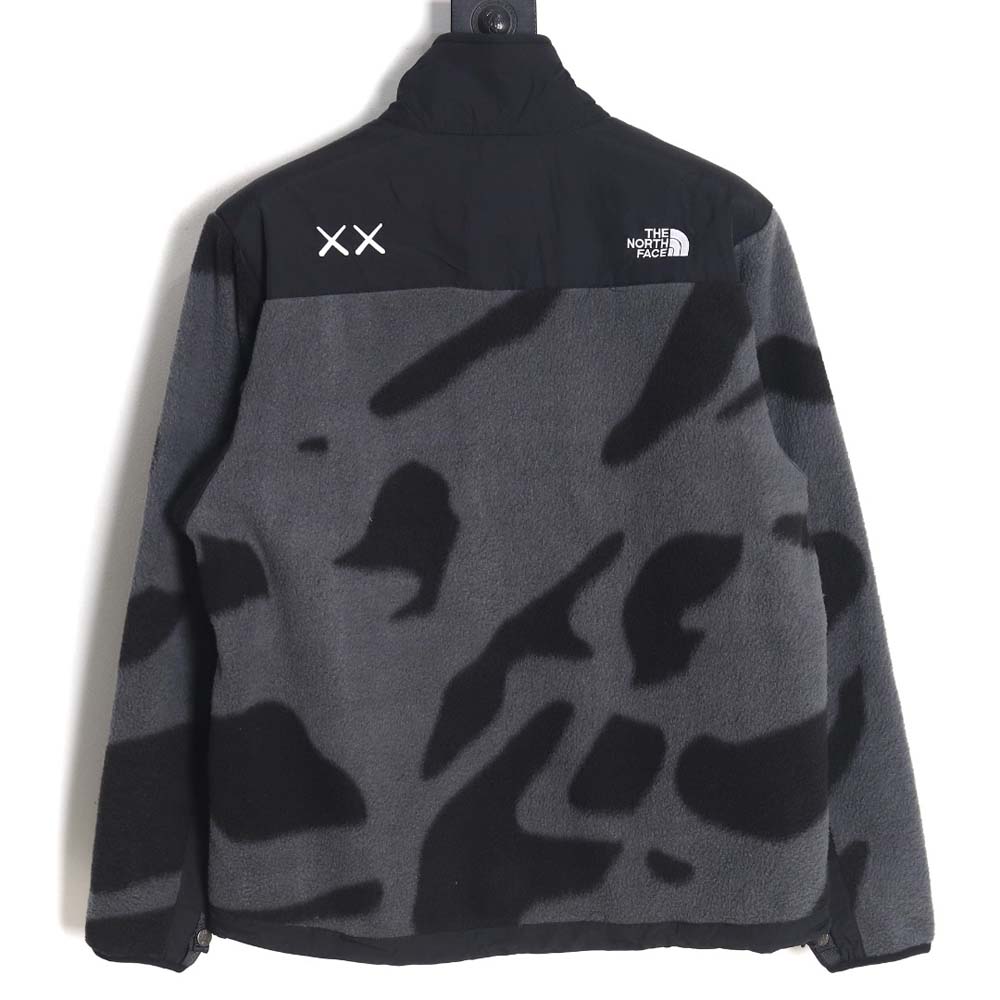 The North Face x KAWS North Face joint model FW23 1995 Denali Logo printed color block zipper fleece long-sleeved jacket_CM_1