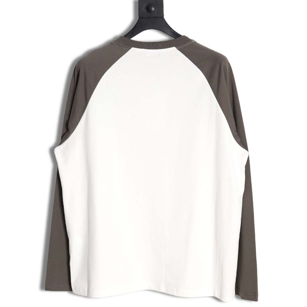 we11done chest offset color block long sleeves