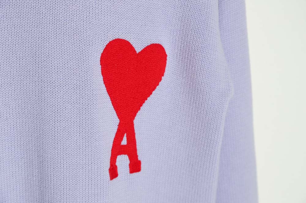 AMI PARIS 21FW love embroidered crew neck sweater_CM_1