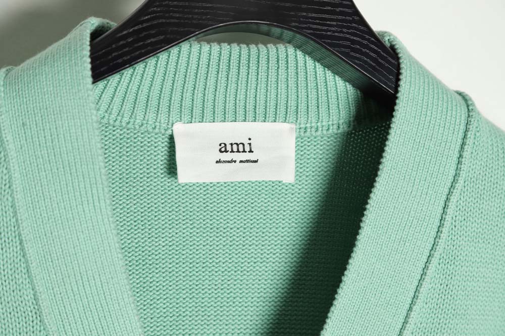 AMI PARIS 21FW love embroidered sweater cardigan