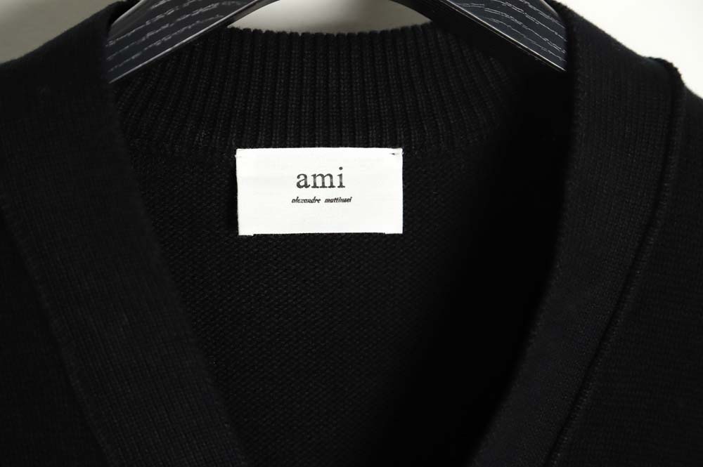 AMI PARIS 21FW love embroidered sweater cardigan_CM_4