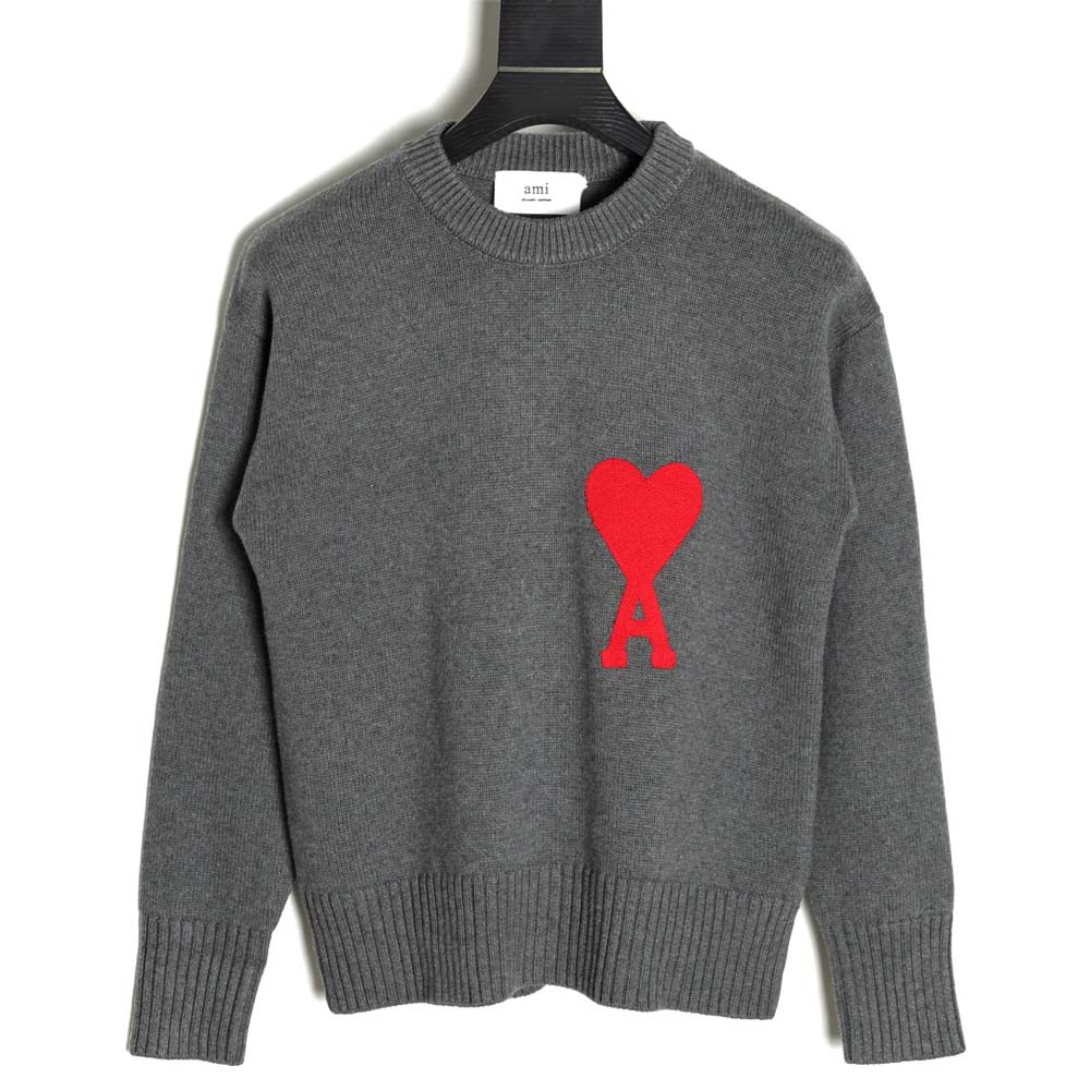AMI PARIS 21FW love embroidered crew neck sweater_CM_4