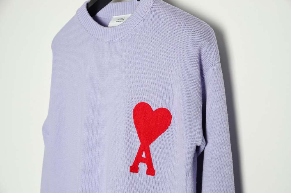 AMI PARIS 21FW love embroidered crew neck sweater_CM_1