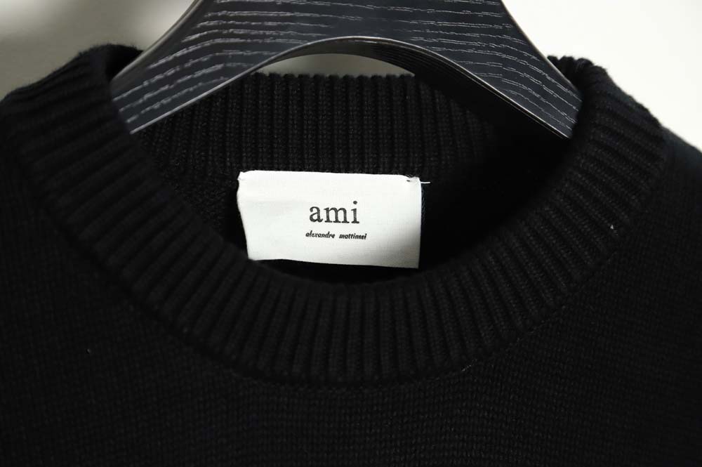 AMI PARIS 21FW love embroidered crew neck sweater_CM_5