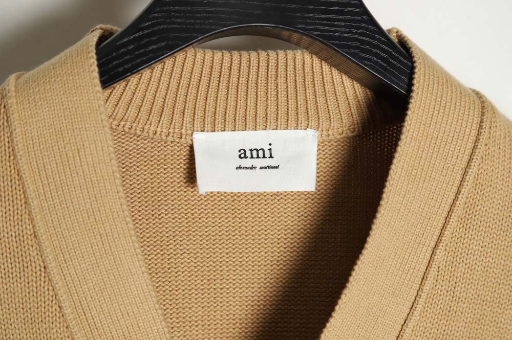 AMI PARIS 21FW love embroidered sweater cardigan_CM_1